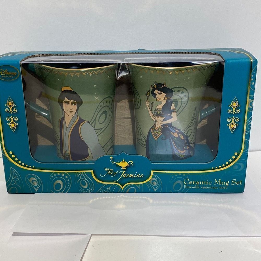 Disney Art of Jasmine & Alladin Ceramic Mug Set